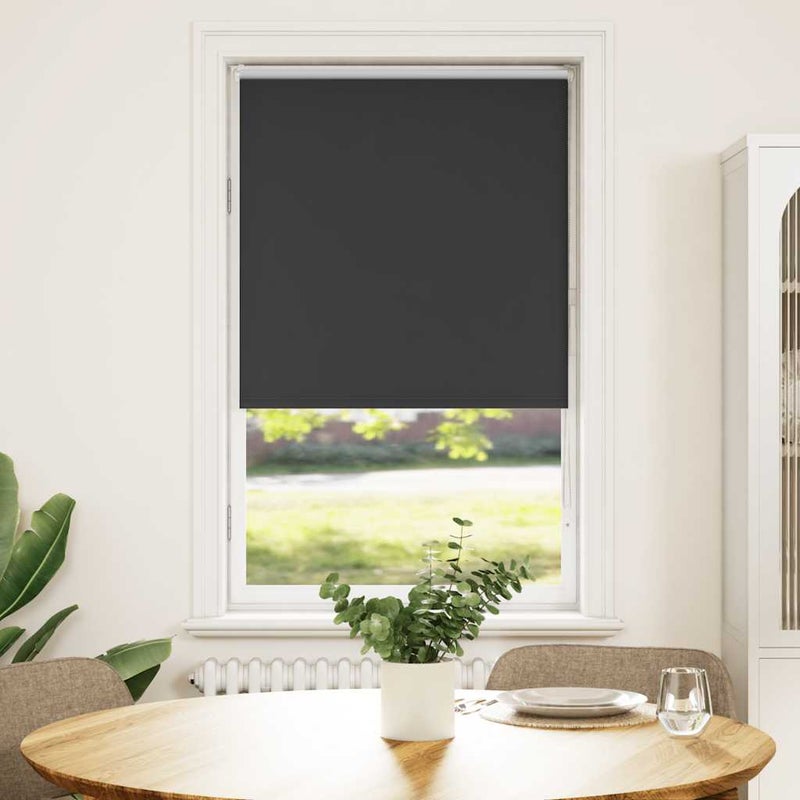 Roleta zaciemniająca czarny 85x130 cm Szerokość tkaniny 80,7 cm vidaXL