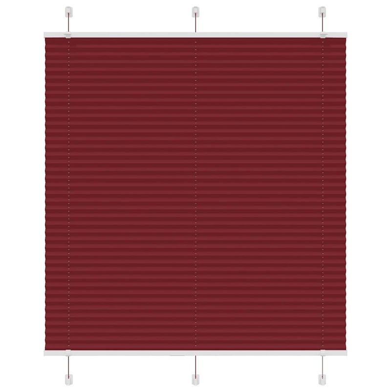 Roleta plisowana Bordowy Czerwony 120x100 cm Szerokość tkaniny vidaXL