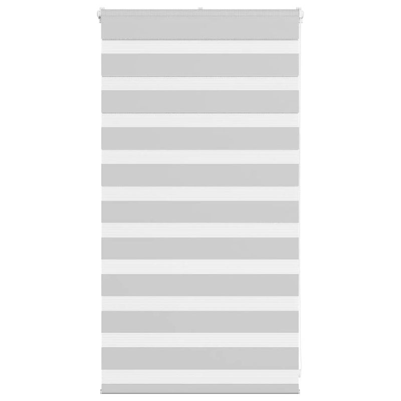 Roleta zebra, jasnoszara, szerokość tkaniny 80,9 cm, poliester vidaXL