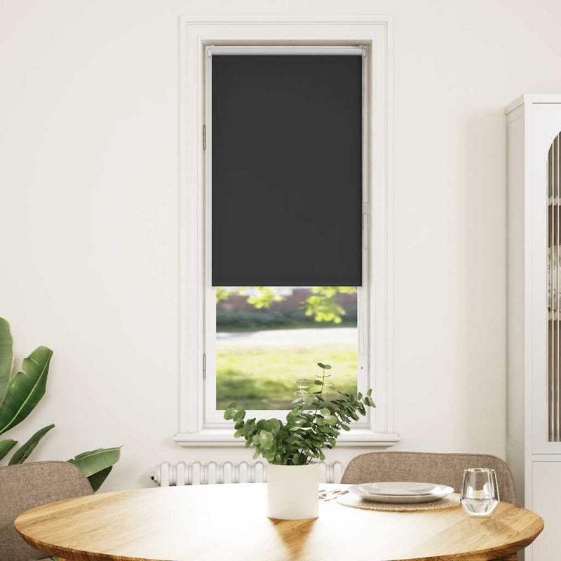 Roleta zaciemniająca czarny 50x150 cm Szerokość tkaniny 45,7 cm vidaXL