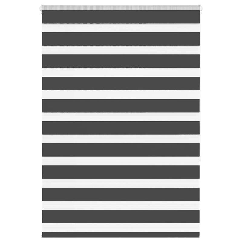 Roleta zebra, czarna, szerokość tkaniny 100,9cm, poliester vidaXL