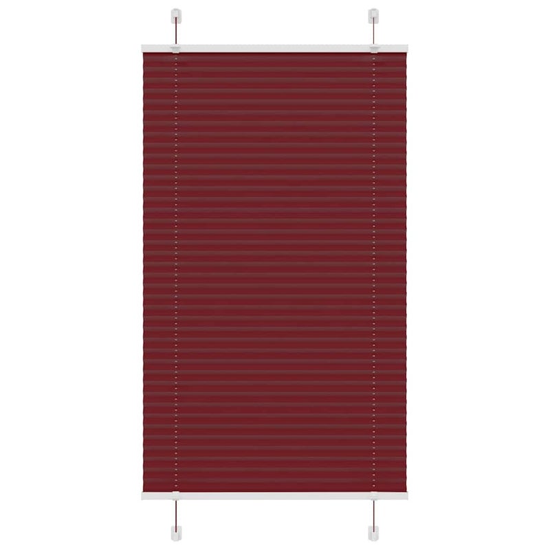 Roleta plisowana Bordowy Czerwony 80x100 cm Szerokość tkaniny vidaXL