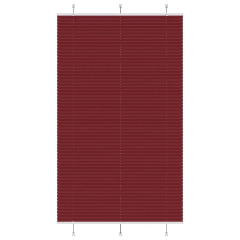Roleta plisowana Bordowy Czerwony 120x200 cm Szerokość tkaniny vidaXL
