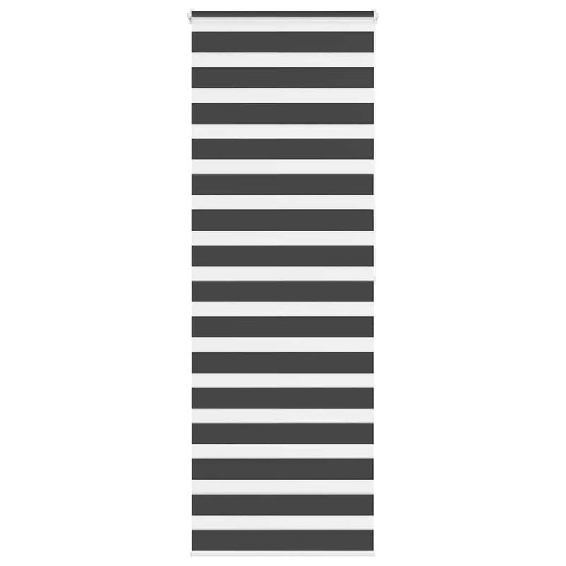 Roleta zebra, czarna, szerokość tkaniny 65,9 cm, poliester vidaXL
