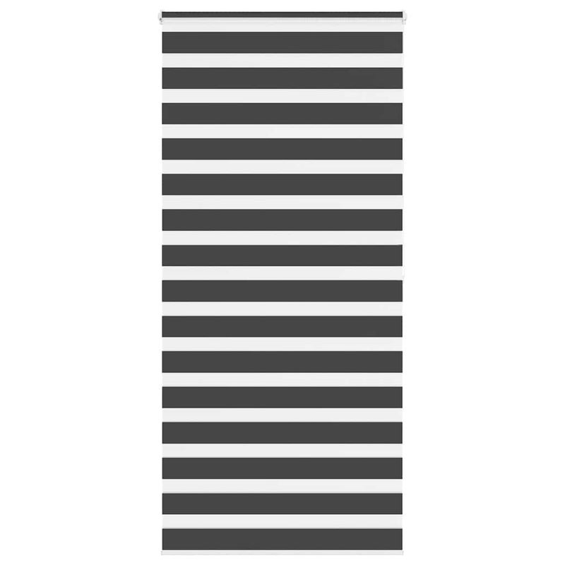 Roleta zebra, czarna, szerokość tkaniny 90,9 cm, poliester vidaXL