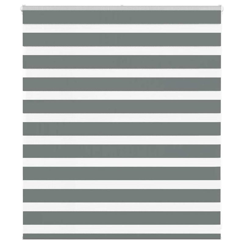 Roleta zebra, ciemnoszara, szerokość tkaniny 125,9cm, poliester vidaXL