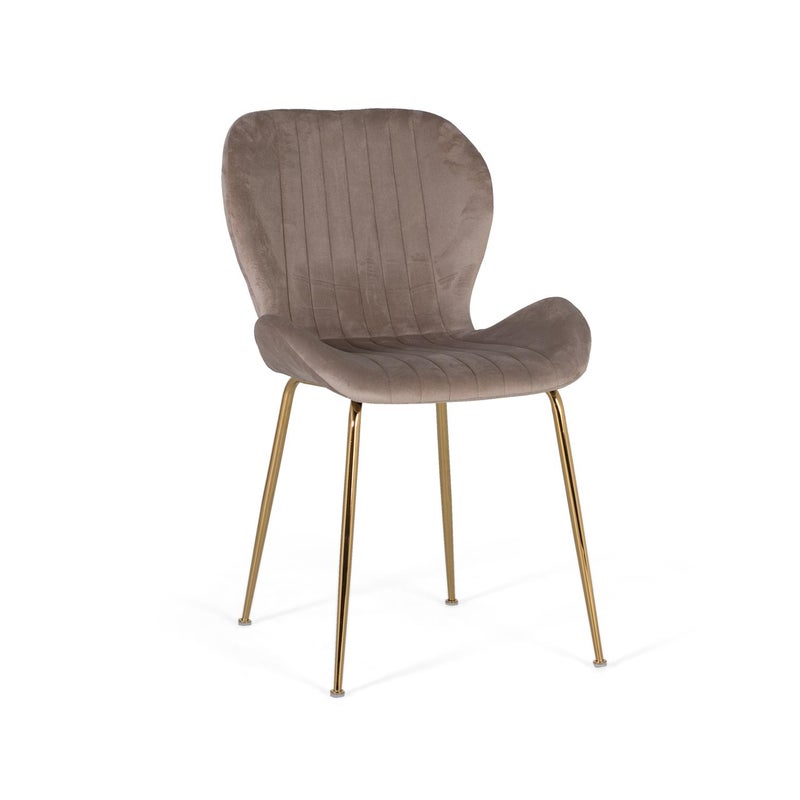 Zestaw 4 leżanek pokrytych welurem i konstrukcją ze stali