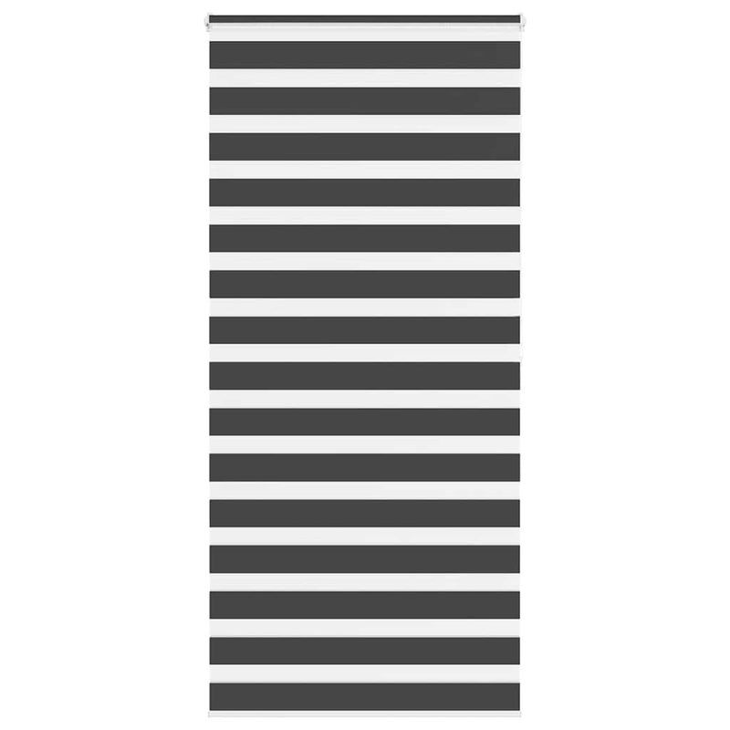 Roleta zebra, czarna, szerokość tkaniny 100,9 cm, poliester vidaXL