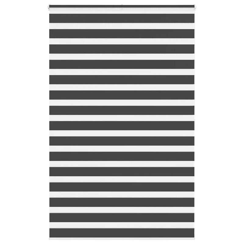 Roleta zebra, czarna, szerokość tkaniny 135,9 cm, poliester vidaXL