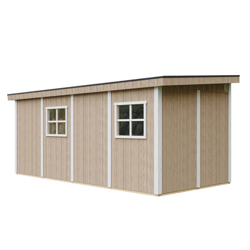 Szopa ogrodowa najwyższej jakości 11,47 m² - wys. 231 x 248 x 530 cm - bez podłogi i ścian bocznych - Timbela M940B - TERRA BROWN