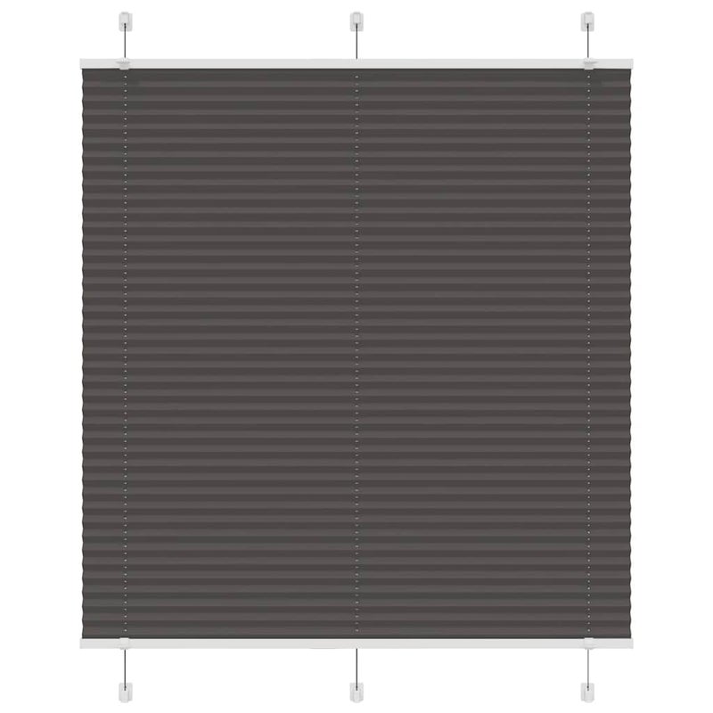 Roleta plisowana czarna 115x150 cm Szerokość tkaniny 114,4 cm vidaXL