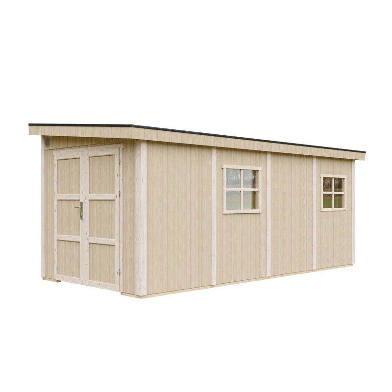 Szopa ogrodowa najwyższej jakości 11,47 m² - wys. 231 x 248 x 530 cm - bez podłogi i ścian bocznych - Timbela M940B