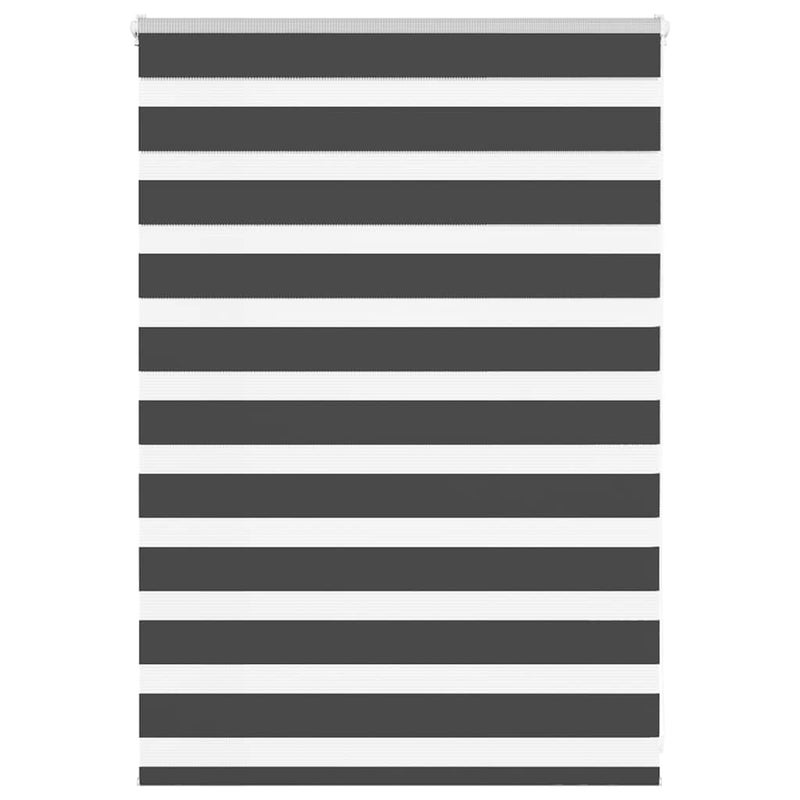 Roleta zebra, czarna, szerokość tkaniny 90,9 cm, poliester vidaXL