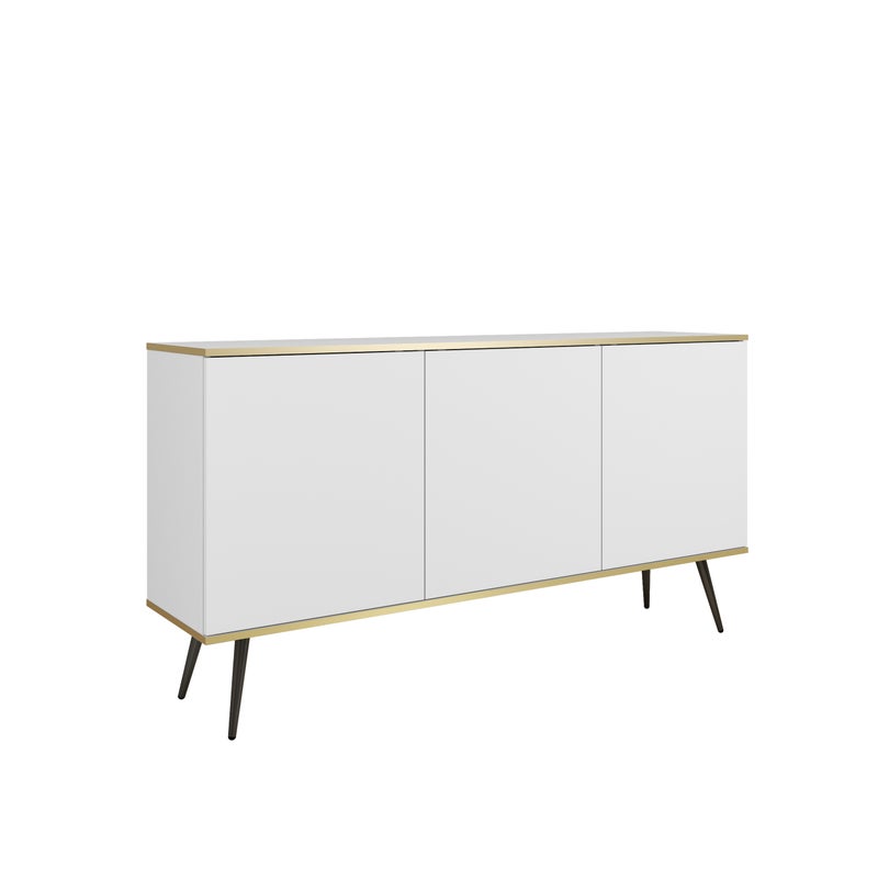 Komoda: biała, nogi czarne, 160 x 85 x 39 cm