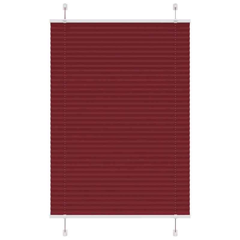 Roleta plisowana Bordowy Czerwony 100x150 cm Szerokość tkaniny vidaXL