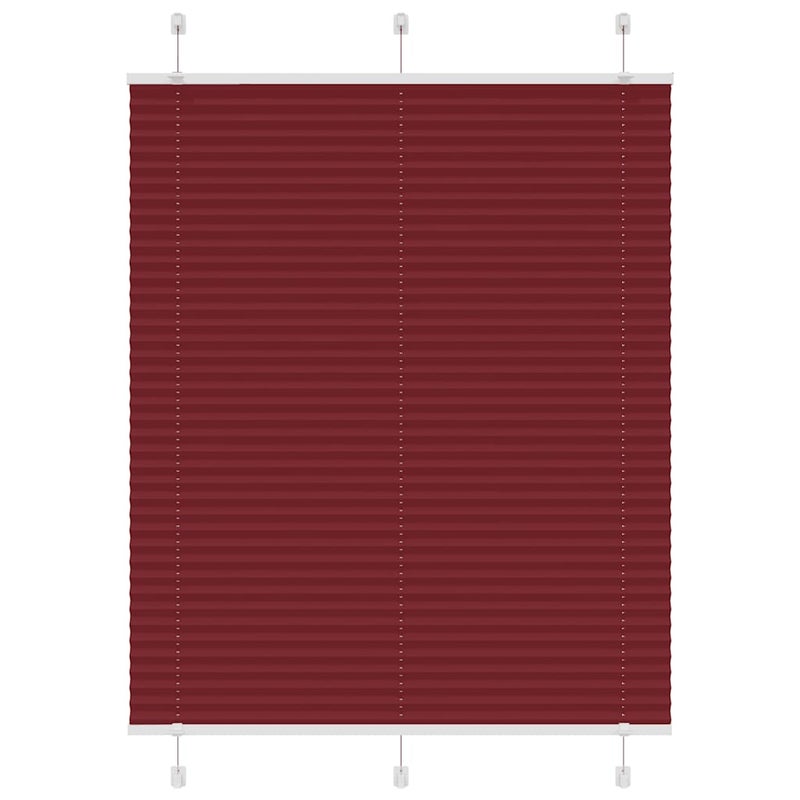Roleta plisowana Bordowy Czerwony 110x100 cm Szerokość tkaniny vidaXL
