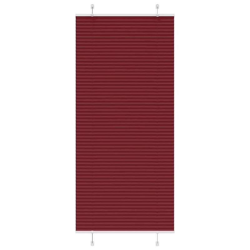 Roleta plisowana Bordowy Czerwony 85x200 cm Szerokość tkaniny vidaXL