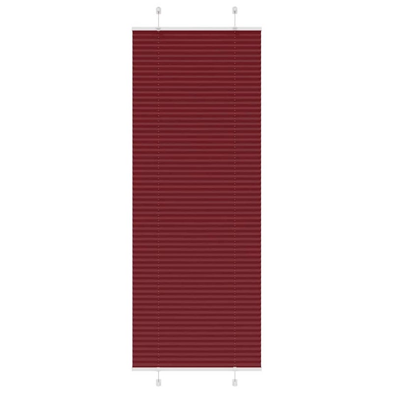 Roleta plisowana Bordowy Czerwony 75x200 cm Szerokość tkaniny vidaXL