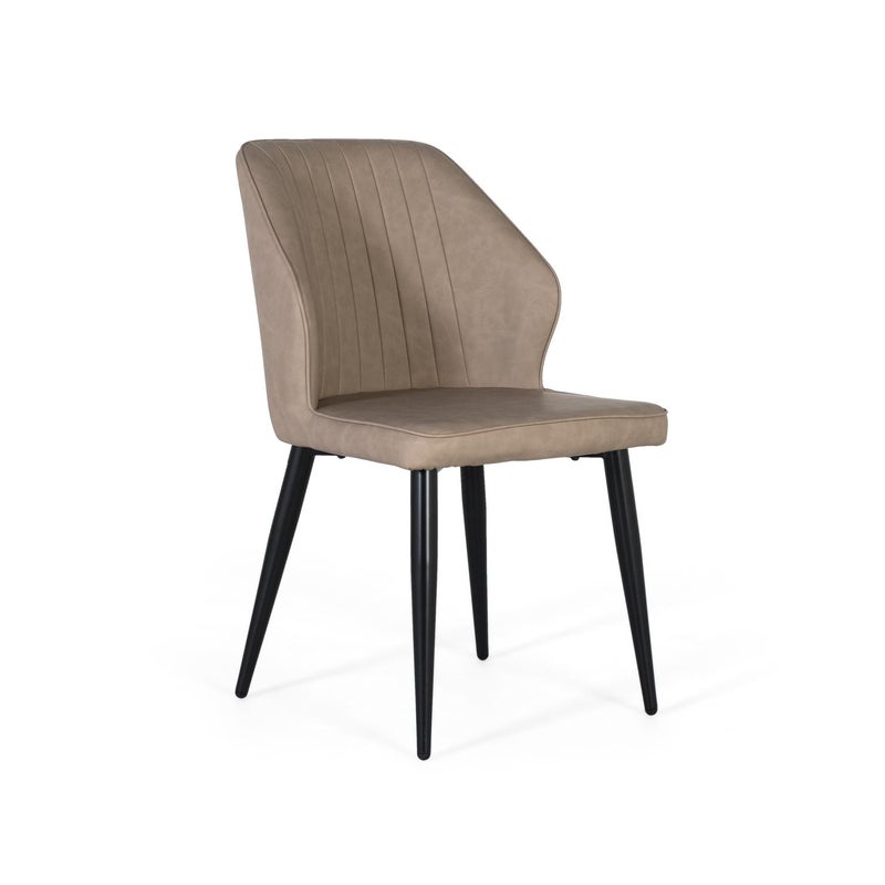 Zestaw 2 tapicerowanych szezlongów w kolorze szarym ze stalowymi nogami