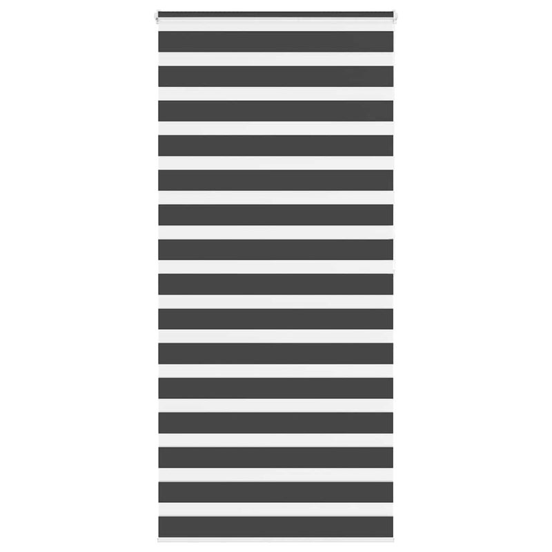 Roleta zebra, czarna, szerokość tkaniny 105,9 cm, poliester vidaXL