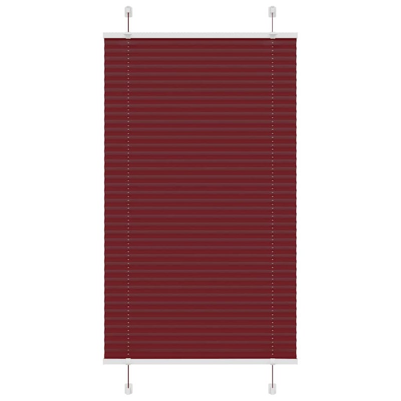 Roleta plisowana Bordowy Czerwony 75x100 cm Szerokość tkaniny vidaXL