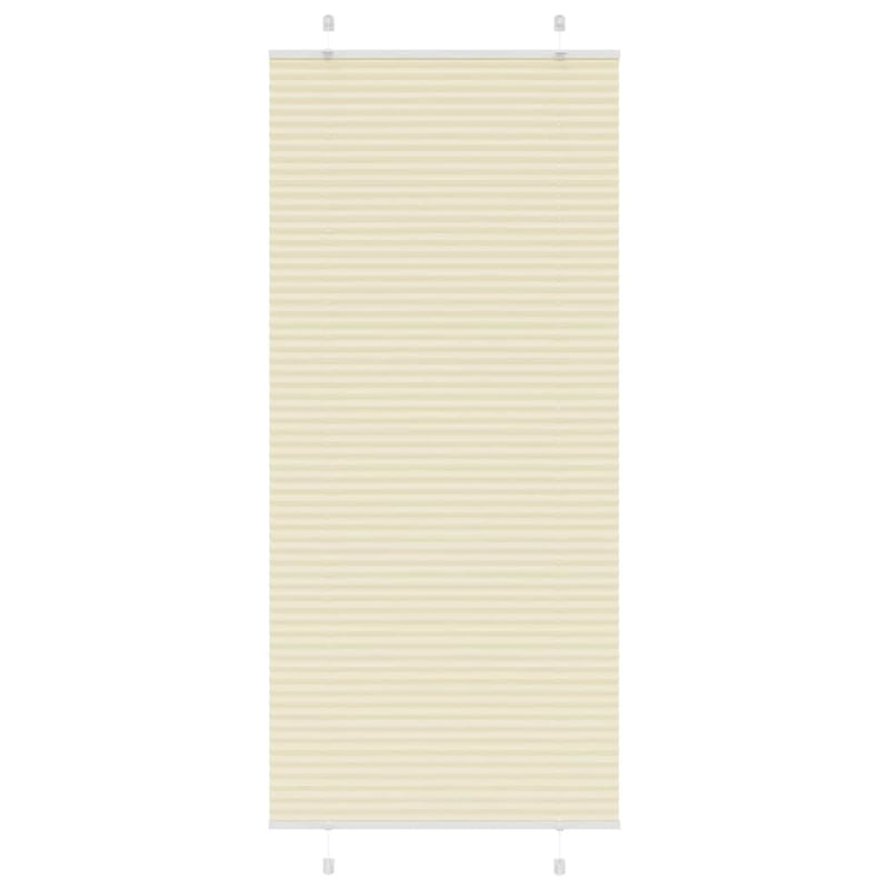 Roleta plisowana kremowa 90x200 cm Szerokość tkaniny 89,4 cm vidaXL