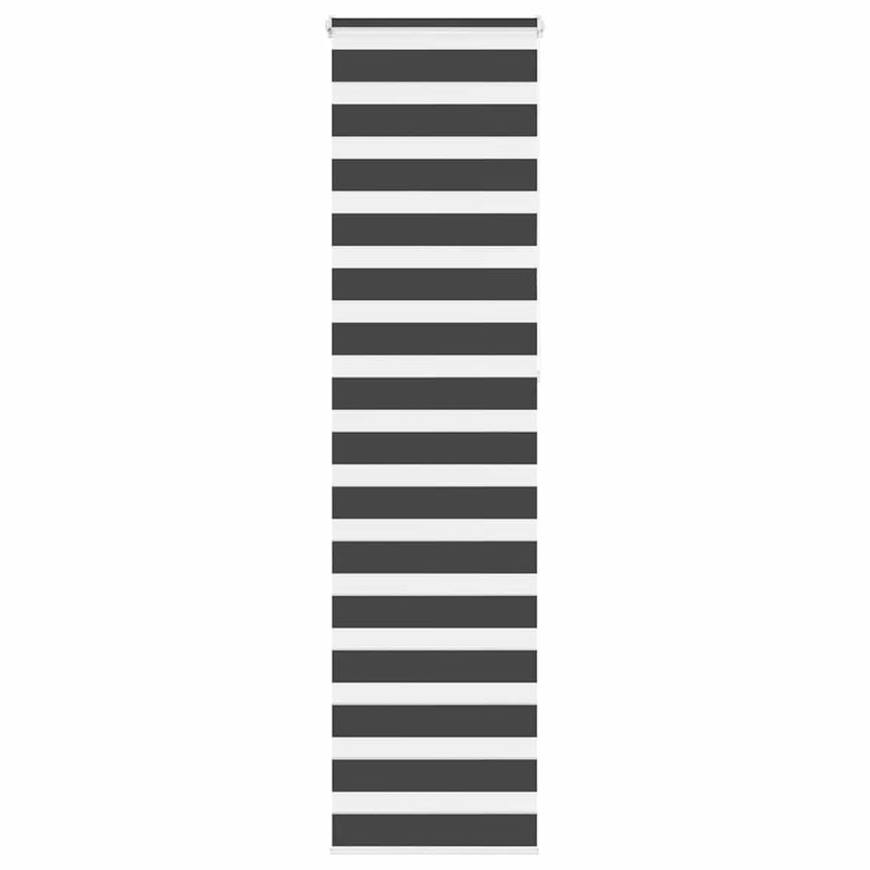 Roleta zebra, czarna, szerokość tkaniny 55,9 cm, poliester vidaXL