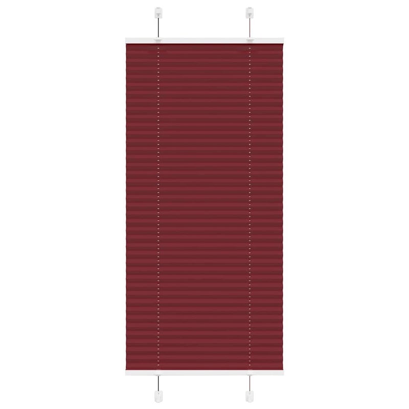 Roleta plisowana Bordowy Czerwony 65x150 cm Szerokość tkaniny vidaXL