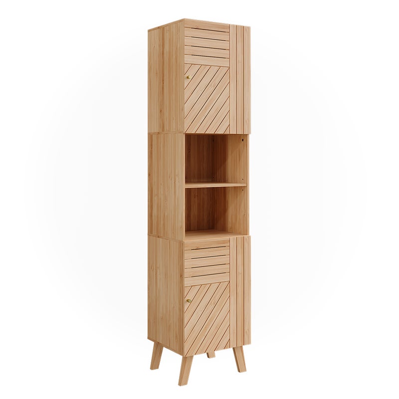 Vicco Szafka łazienkowa Lucie, Bambus, 40 x 177 cm z 2 drzwiami