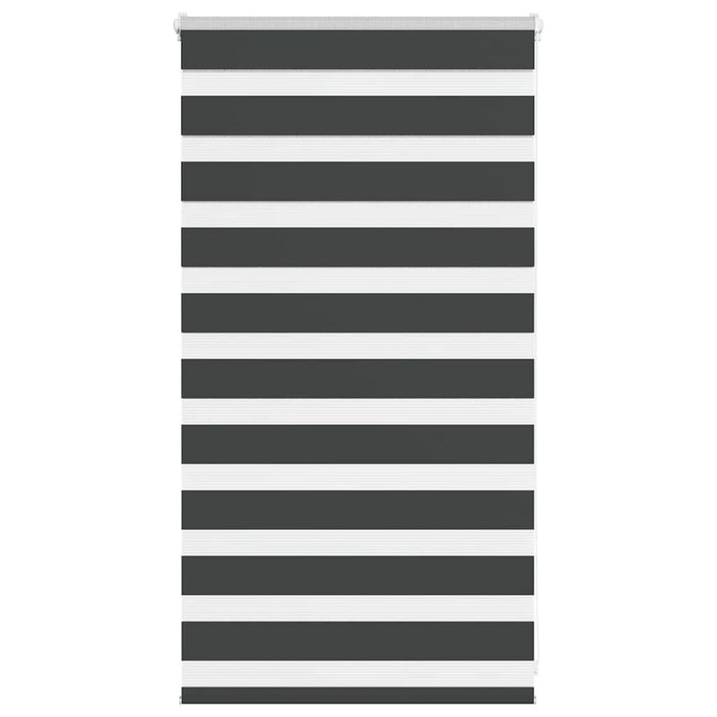 Roleta zebra, czarna, szerokość tkaniny 75,9 cm, poliester vidaXL
