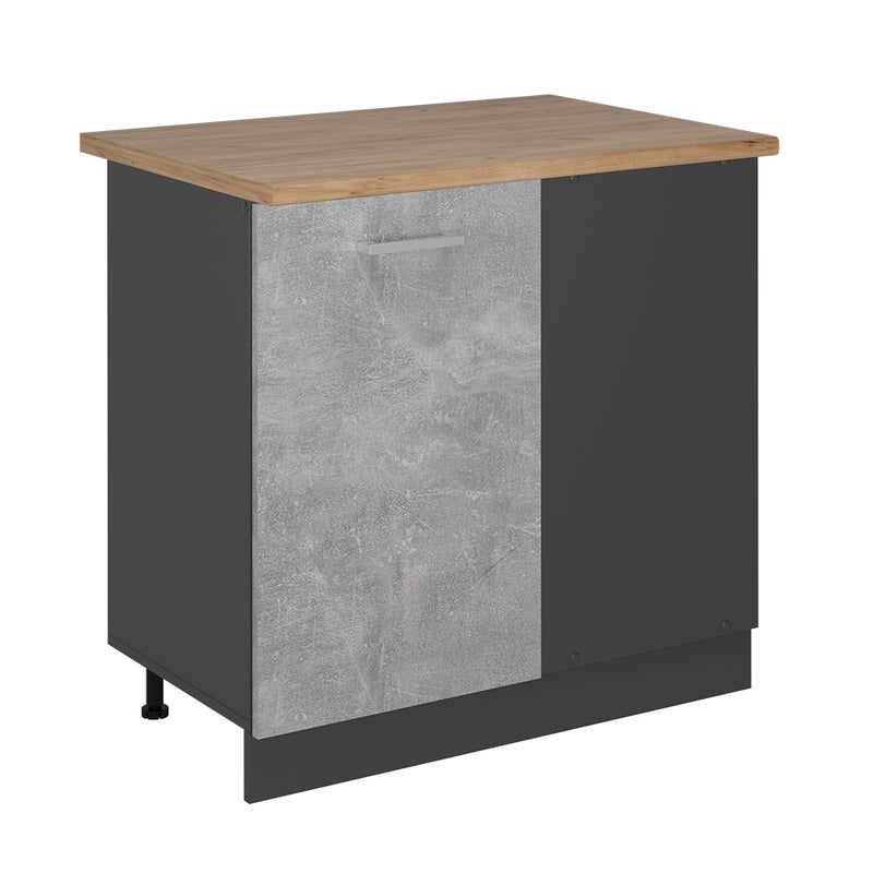 Vicco Szafka narożna R-Line, Beton, 86 cm , BP Dąb