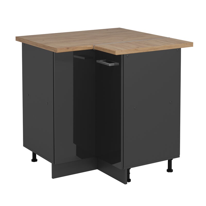 Vicco Szafka narożna R-Line, Antracyt wysoki połysk, 75.6 cm , BP Dąb