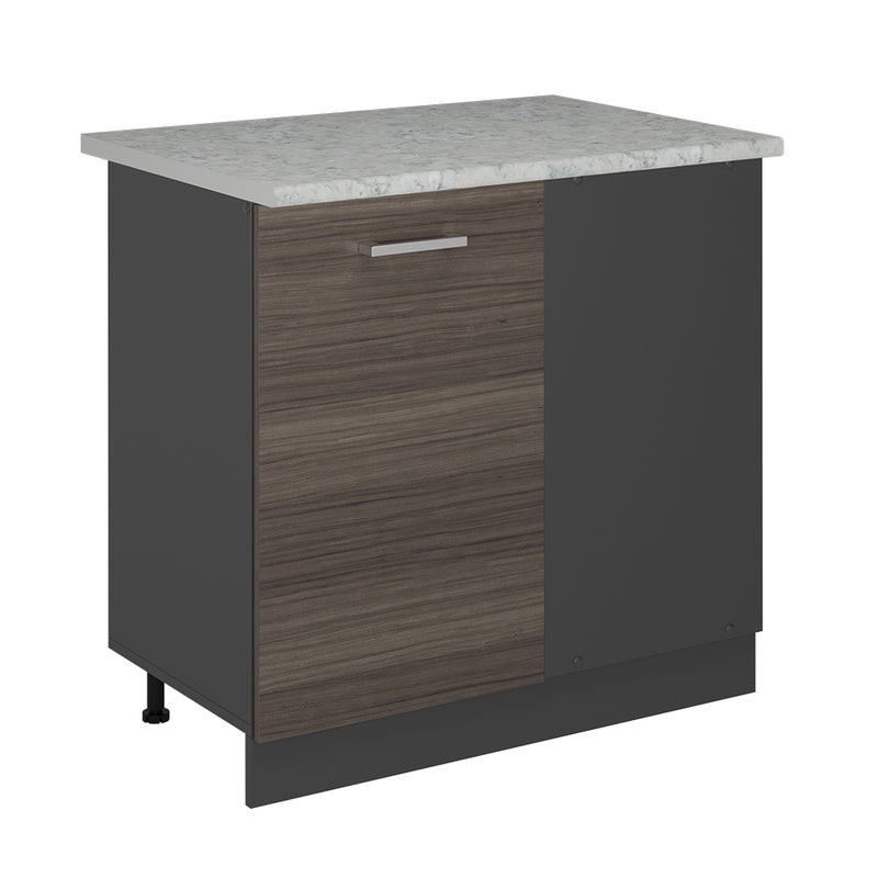 Vicco Szafka narożna R-Line, Szlachetna szarość, 86 cm BR Marmur