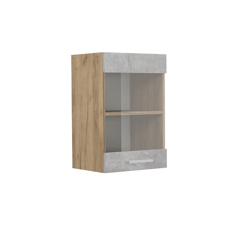 Vicco Szklana szafka kuchenna R-Line, Beton, 40 cm