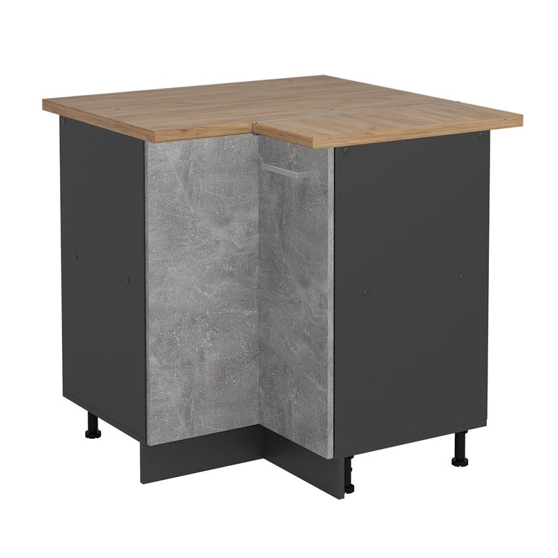 Vicco Szafka narożna R-Line, Beton, 75.6 cm , BP Dąb