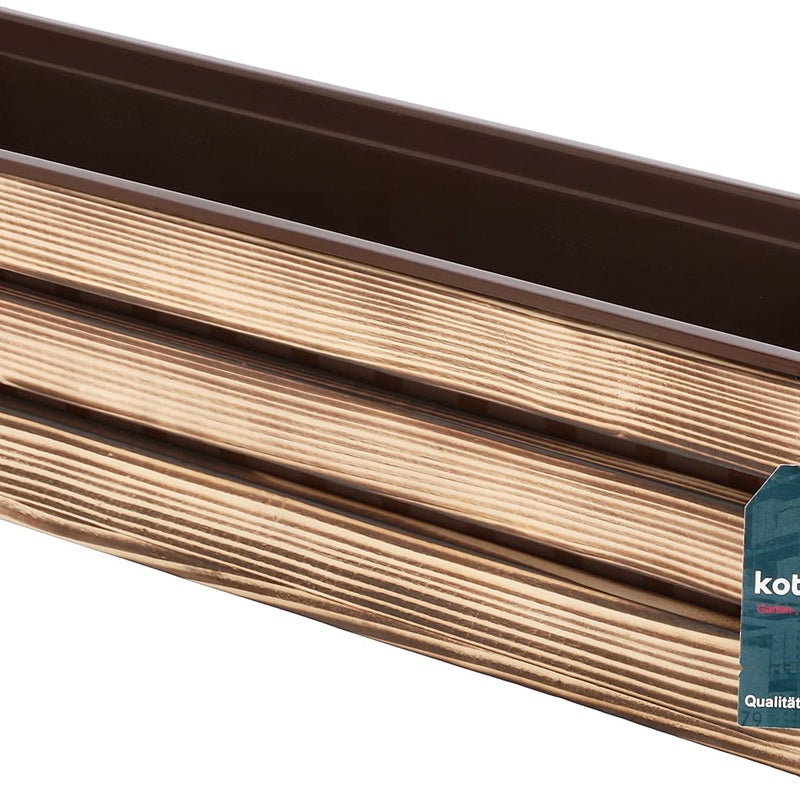 Skrzynka balkonowa taras drewniana 60 kwiaty wkład - KOTARBAU