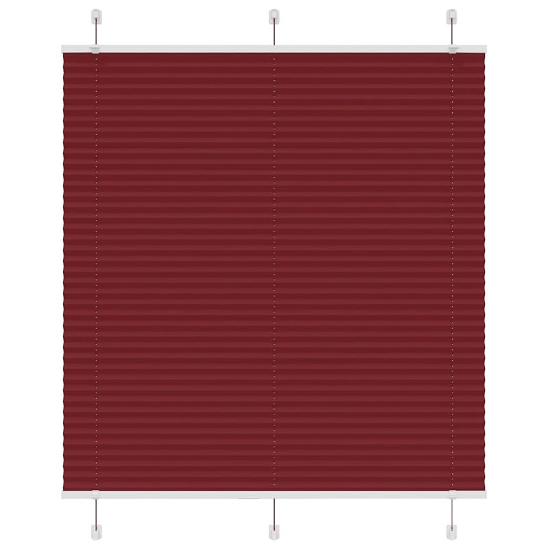 Roleta plisowana Bordowy Czerwony 120x150 cm Szerokość tkaniny vidaXL
