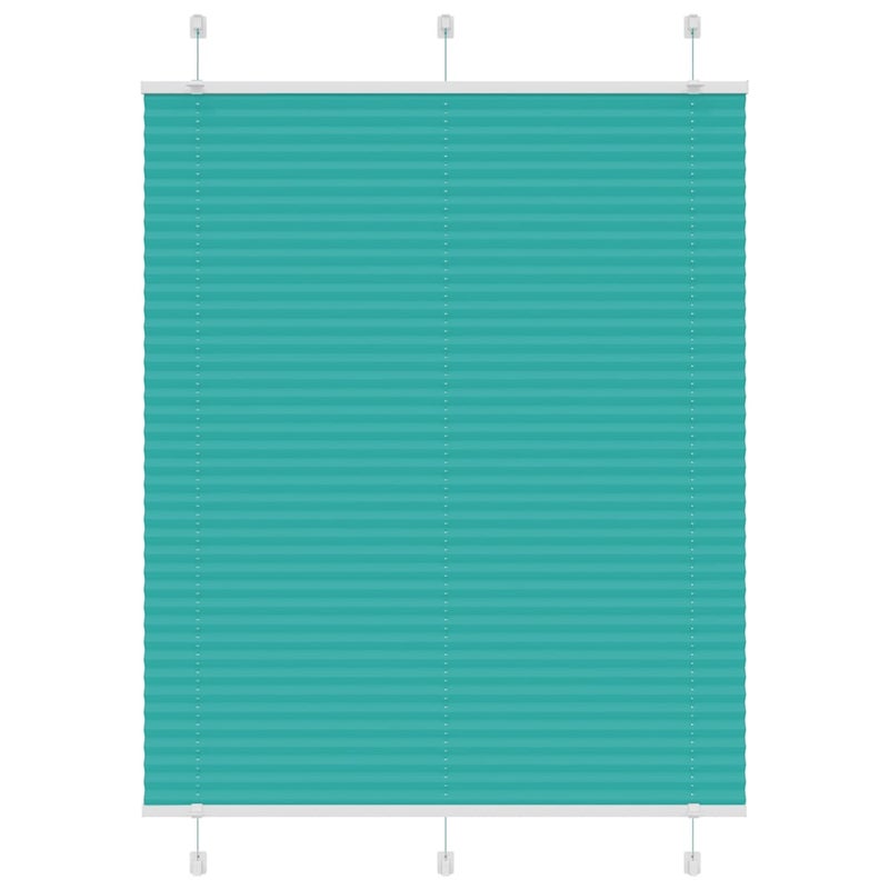 Roleta plisowana Zielony Benzyna 110x150cm Szerokość tkaniny vidaXL