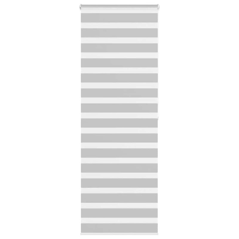 Roleta zebra, jasnoszara, szerokość tkaniny 80,9 cm, poliester vidaXL