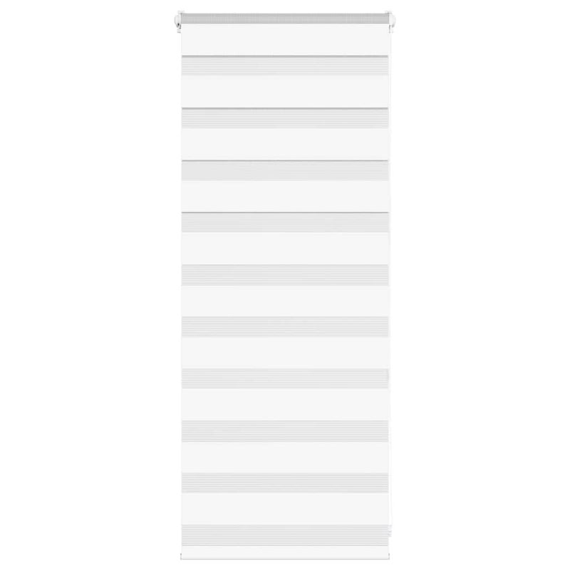 Roleta zebra, biała, szerokość tkaniny 60,9 cm, poliester vidaXL