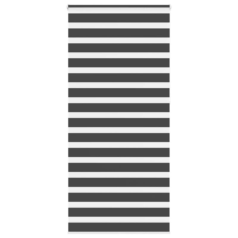 Roleta zebra, czarna, szerokość tkaniny 110,9 cm, poliester vidaXL