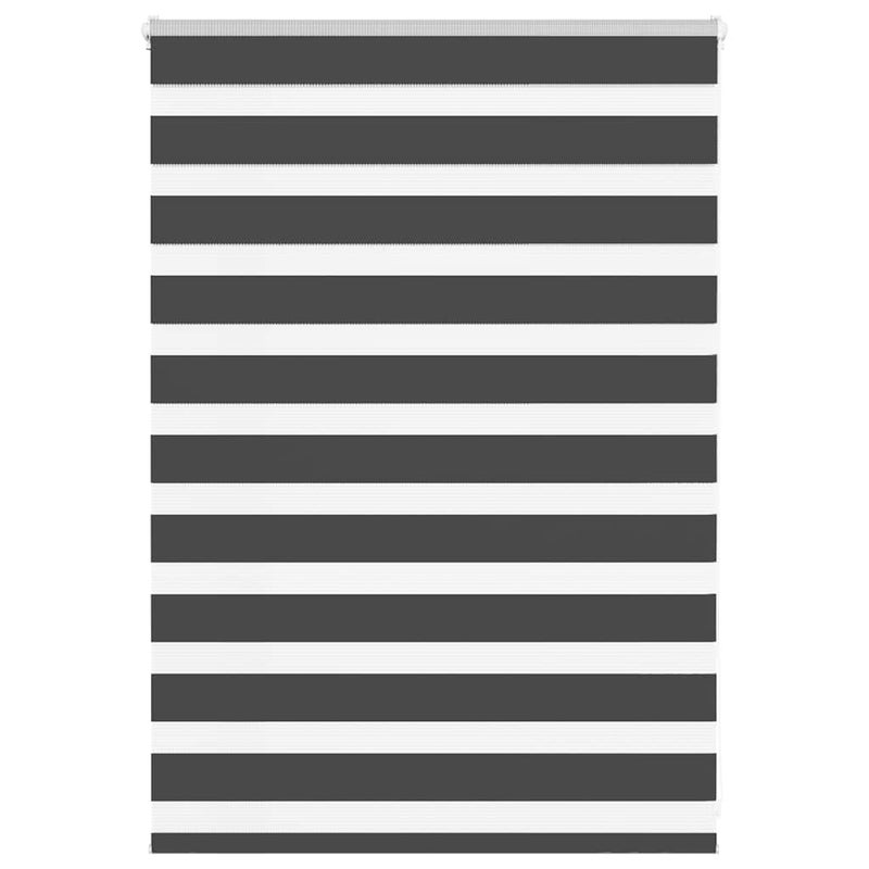 Roleta zebra, czarna, szerokość tkaniny 100,9cm, poliester vidaXL