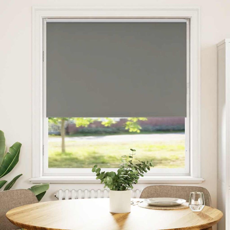 Roleta zaciemniająca szara 90x150 cm Szerokość tkaniny 85,7 cm vidaXL
