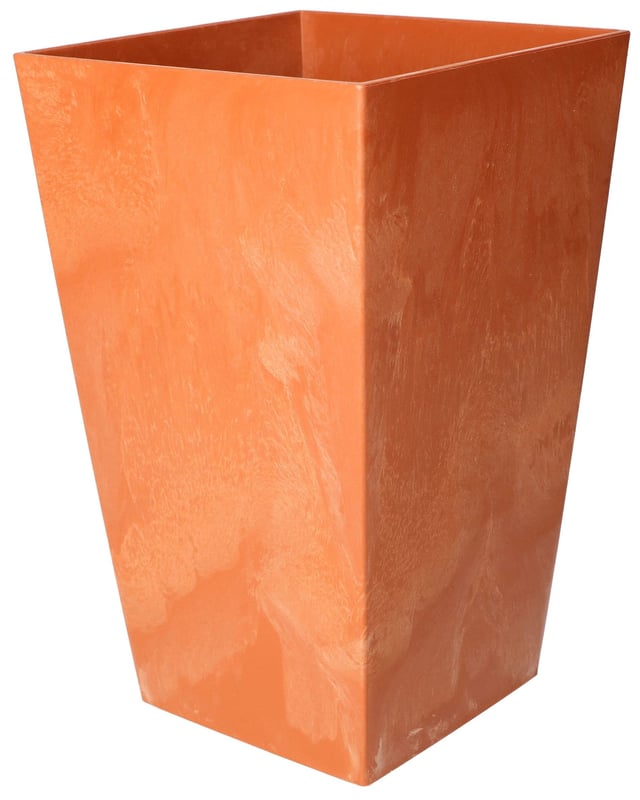 Doniczka z wkładem 125x125x200 mm imitacja roztartego betonu - KOTARBAU