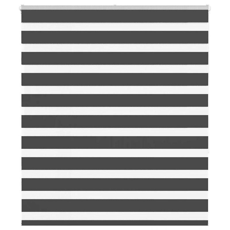 Roleta zebra, czarna, szerokość tkaniny 115,9cm, poliester vidaXL