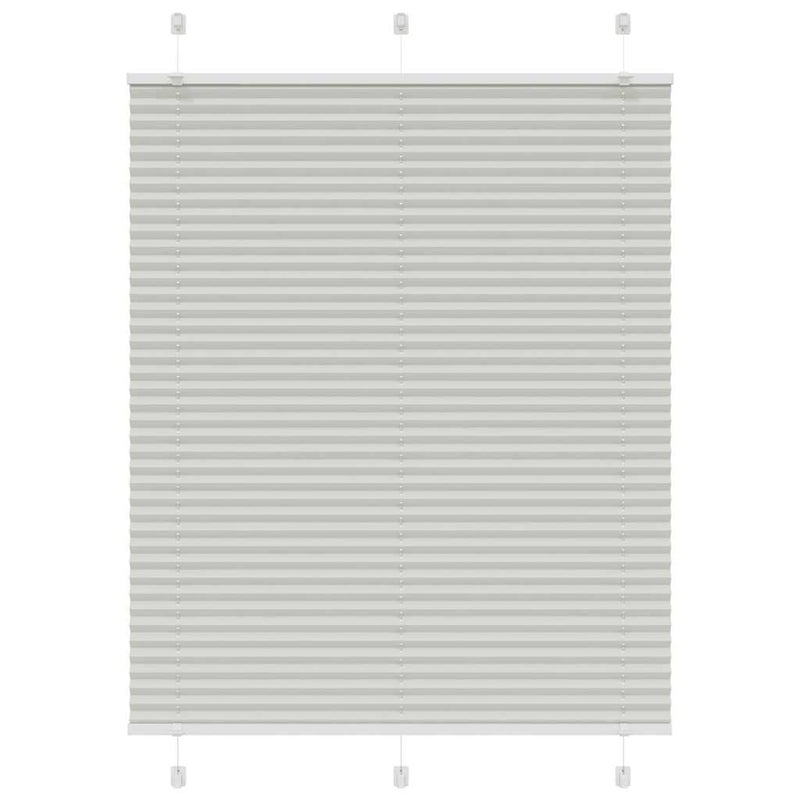 Roleta plisowana jasnoszara 110x100cm Szerokość tkaniny 109,4cm vidaXL
