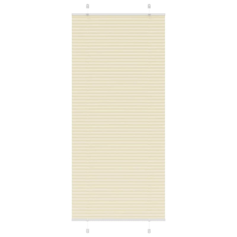 Roleta plisowana kremowa 95x200 cm Szerokość tkaniny 94,4 cm vidaXL