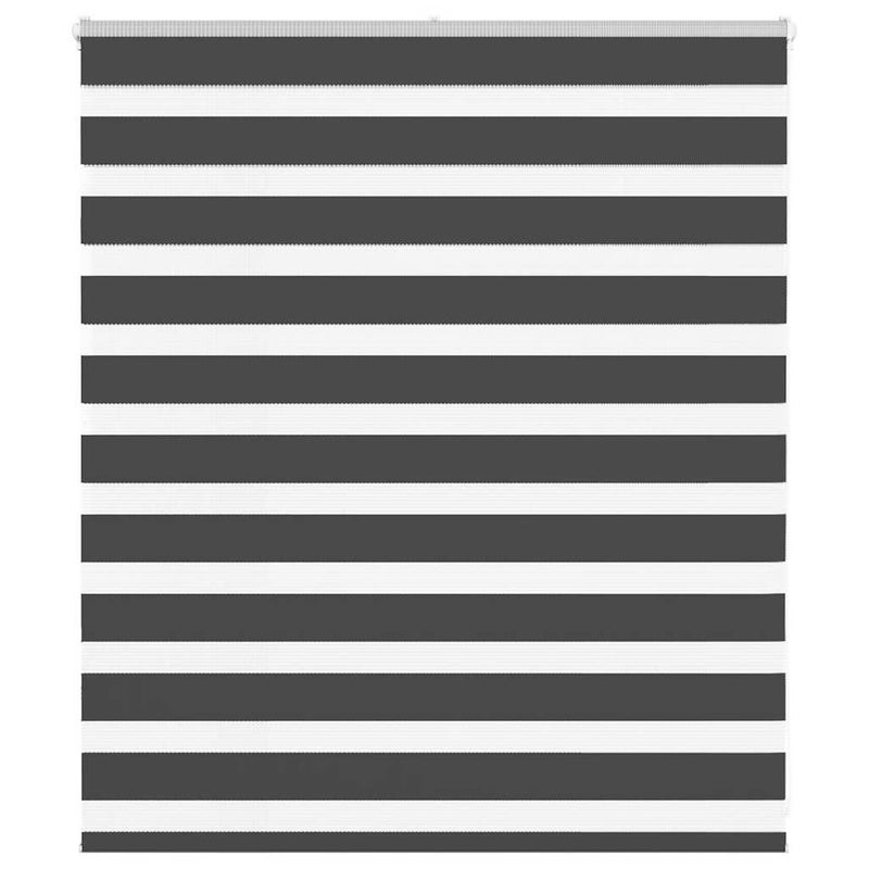 Roleta zebra, czarna, szerokość tkaniny 115,9cm, poliester vidaXL