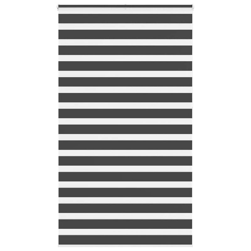 Roleta zebra, czarna, szerokość tkaniny 130,9 cm, poliester vidaXL