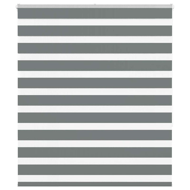 Roleta zebra, ciemnoszara, szerokość tkaniny 125,9cm, poliester vidaXL